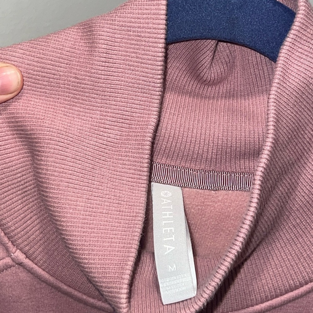 Athleta Mauve Ribbed Sweatshirt